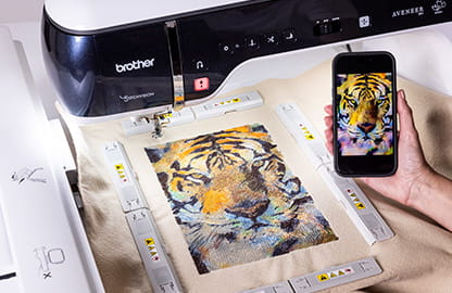 Image of thread art transformation on the Aveneer EV1