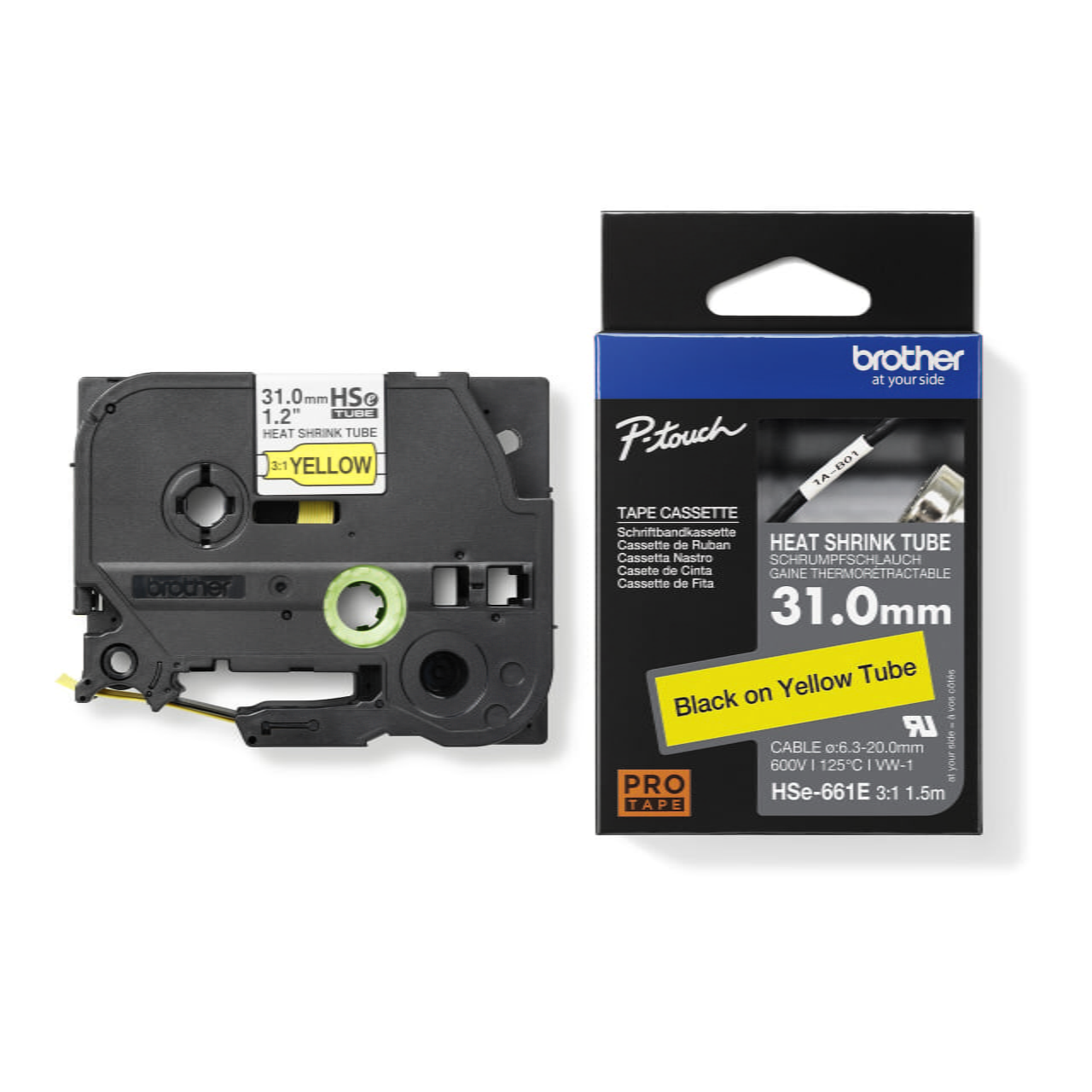 Brother HSe-661E Genuine Label Printer (Label Maker) Tape 2