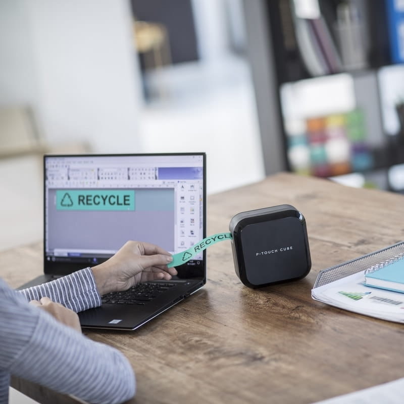 brother - brother Ｐ−ＴＯＵＣＨ ＣＵＢＥ PT-P710BT P-touch CUBE Plus | Label Printers | Brother