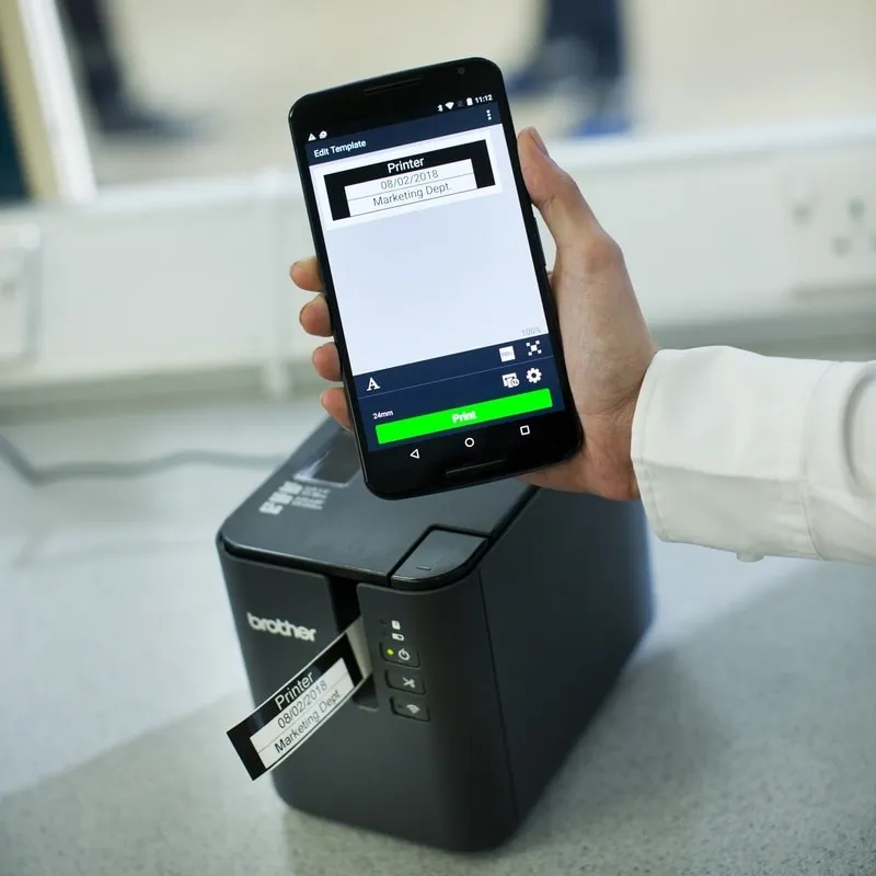 label maker wireless print from mobile device brother pt-p900w