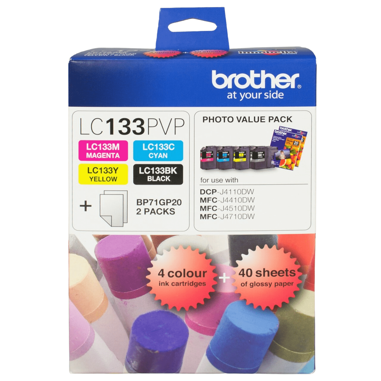Brother LC133PVP Genuine Ink Cartridge 1