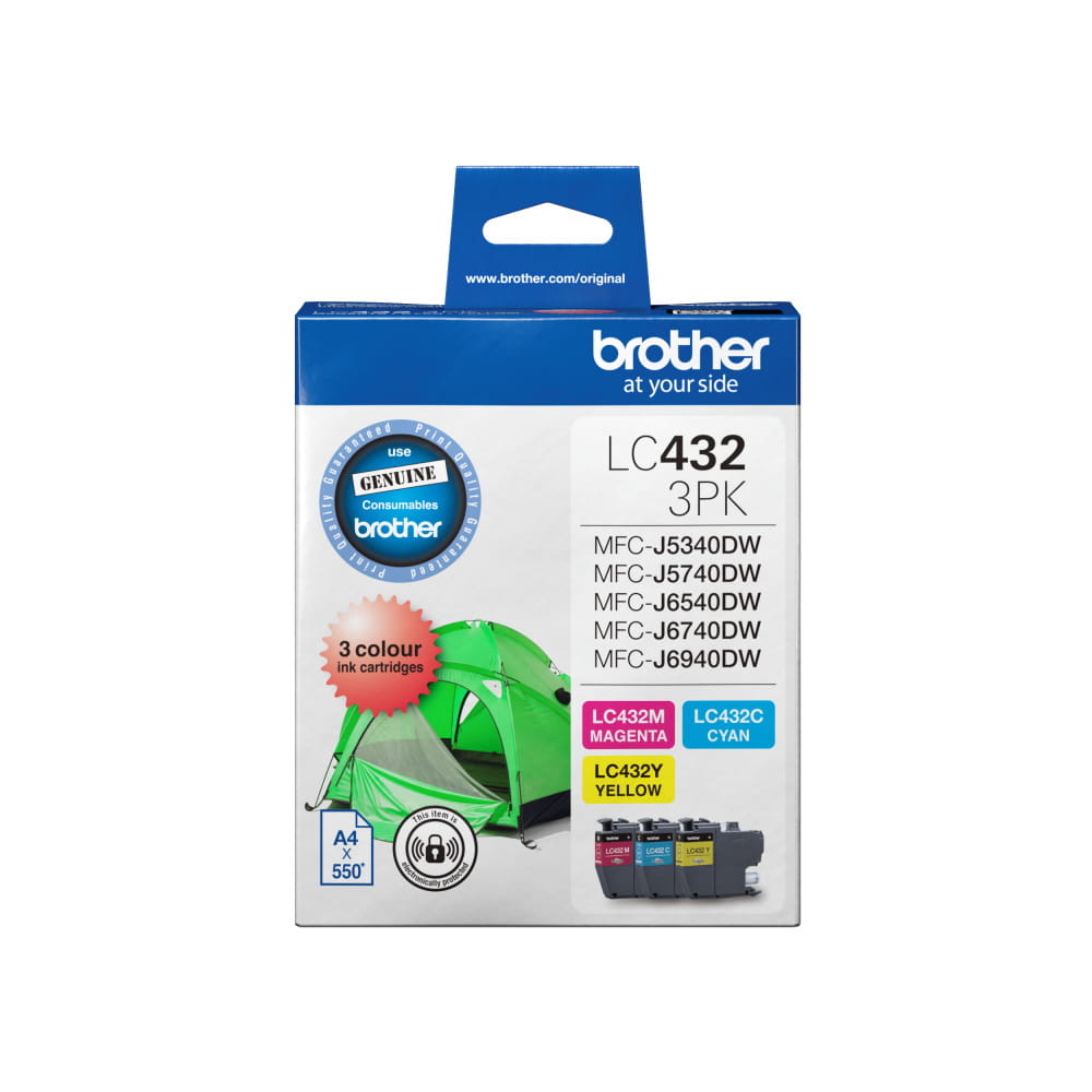 Brother LC432-3PK Genuine Ink Cartridge 1