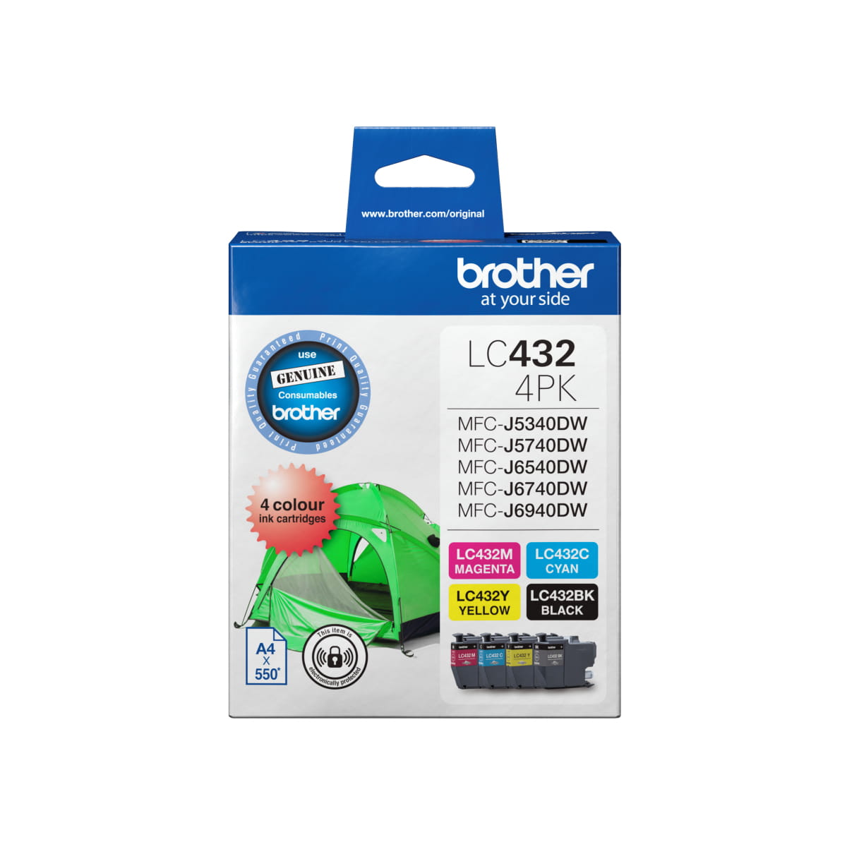 Brother LC432-4PK Genuine Ink Cartridge 1