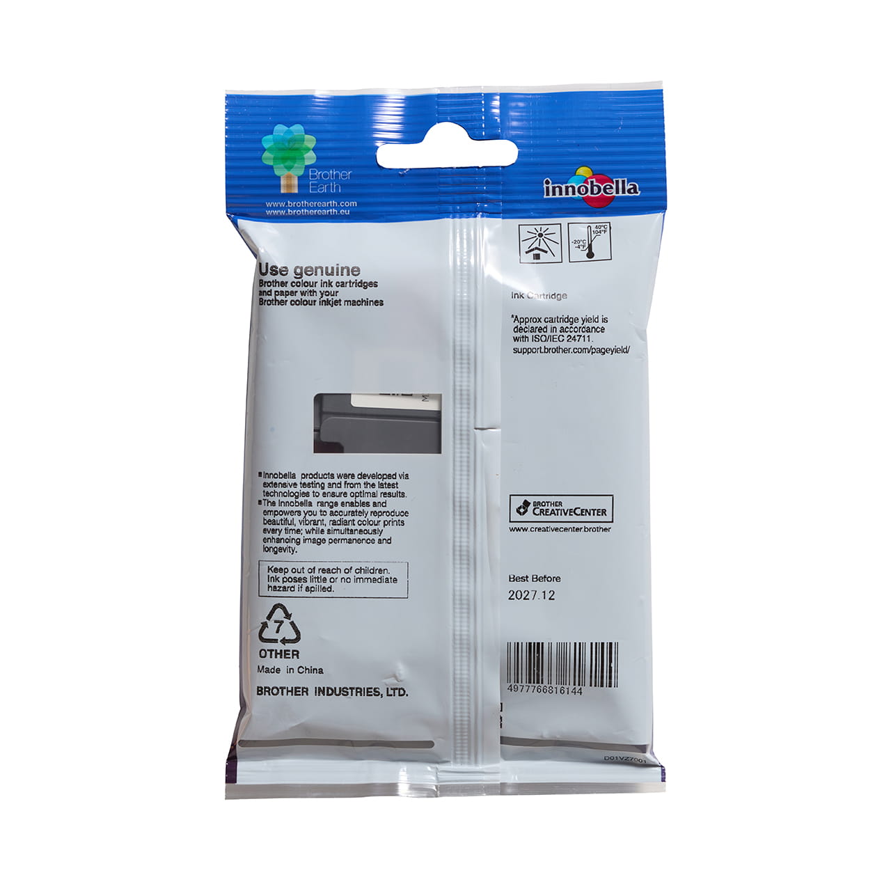 magenta high yield ink cartridge LC432XLM package back