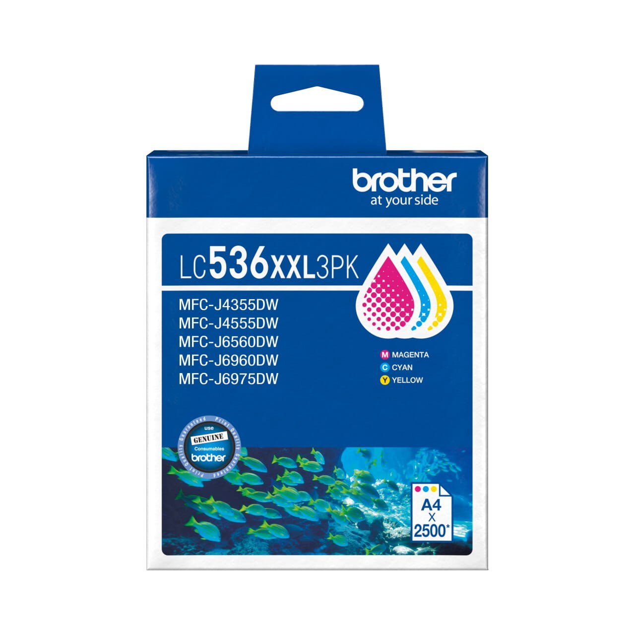 LC536XXL-3PK Genuine 3 Colour Ink Cartridge Value Pack | Brother