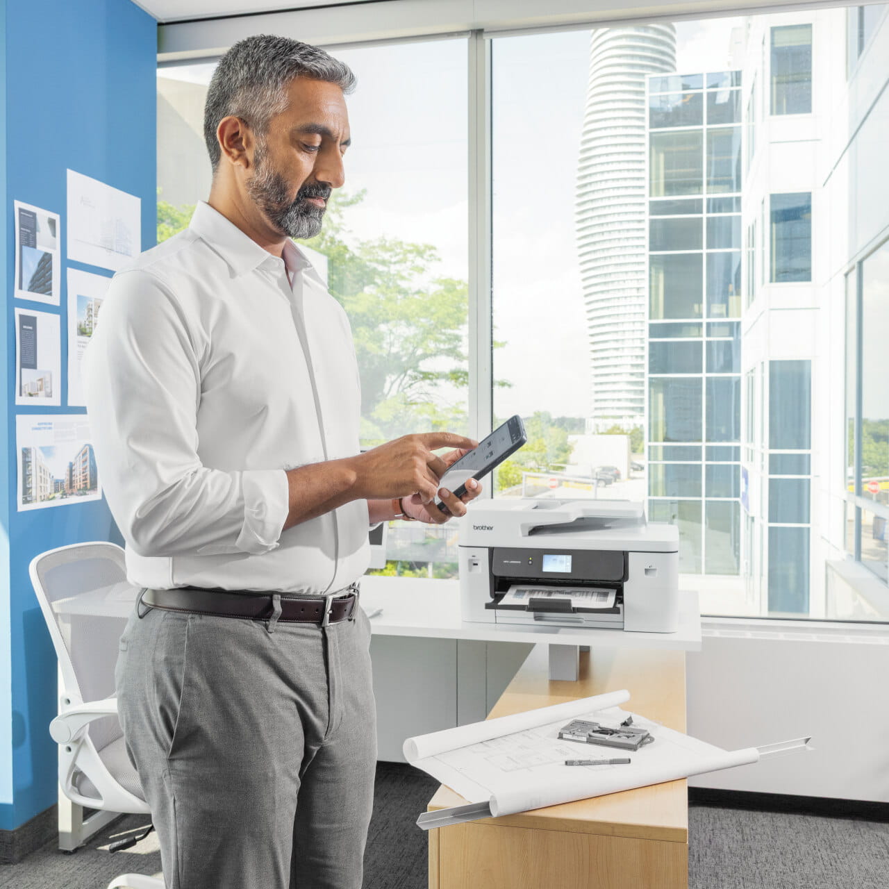 Brother MFC-J6560DW Inkjet Printer printing from mobile