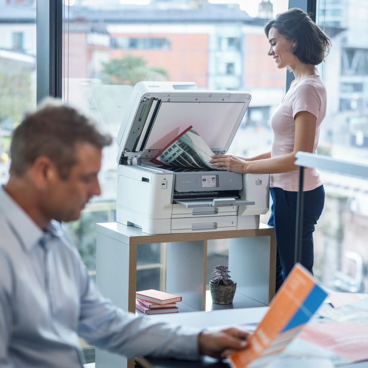 Brother MFC-J6975DW Inkjet Printer copying via flatbed