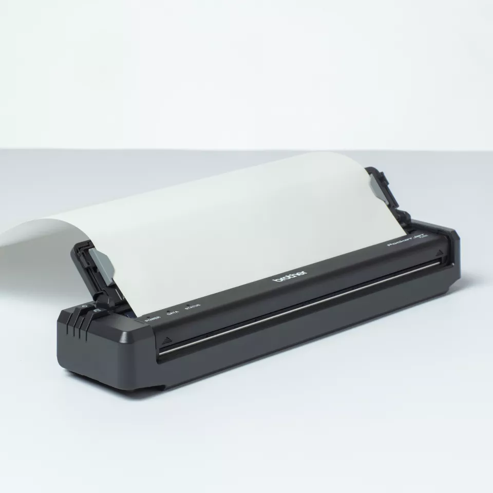 PJ-822 portable A4 printer with paper guide