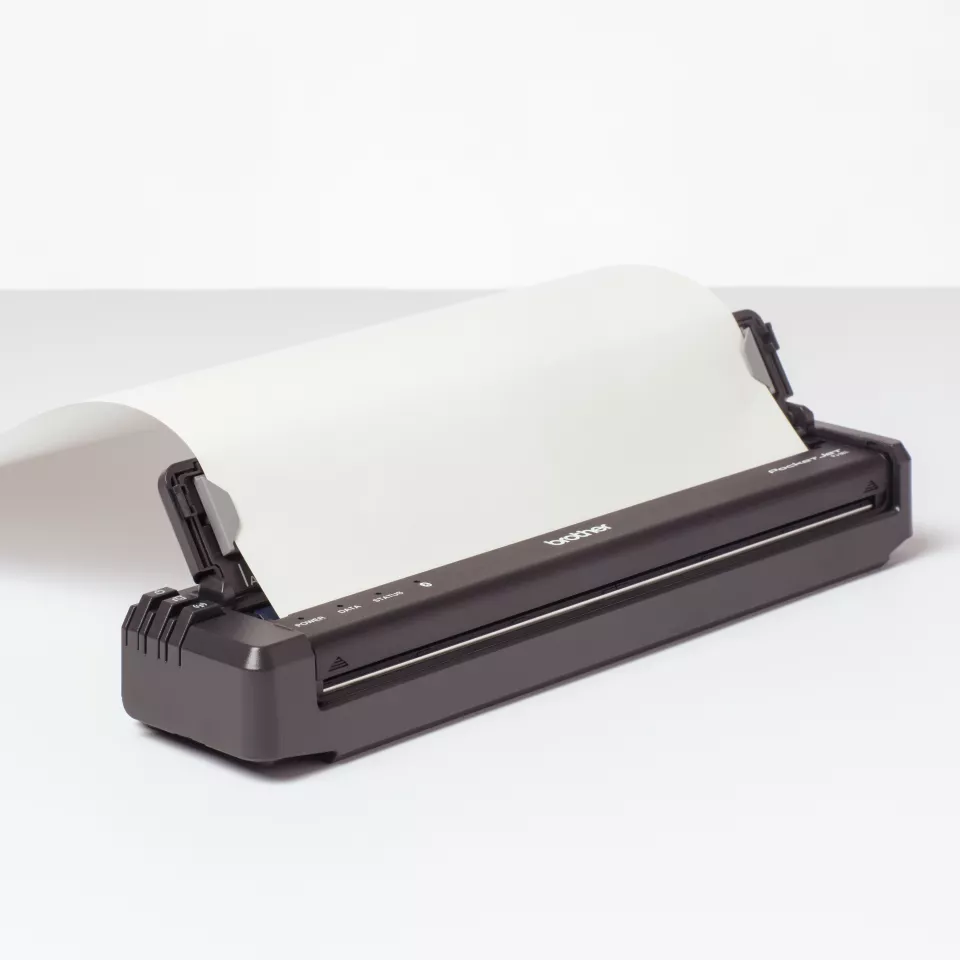 PJ-863 portable A4 printer with paper guide