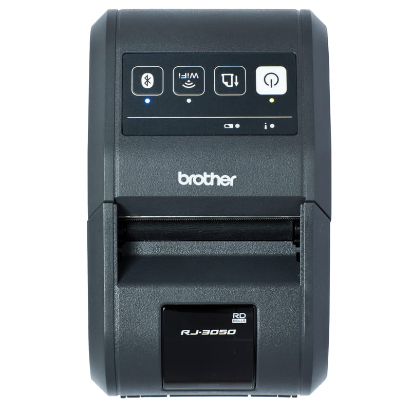 portable printer brother rj-3050 facing forward