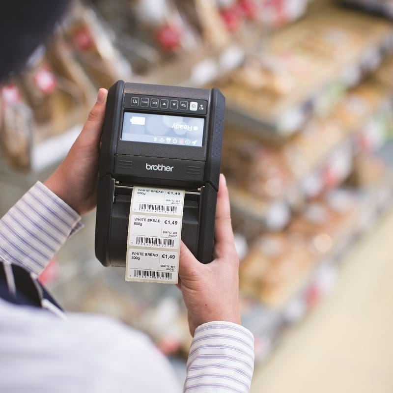 portable printer rj-3150 printing retail labels