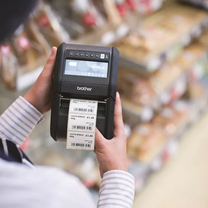 portable printer rj-3150 printing retail labels