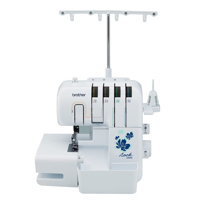 Brother 2504D easy-threading three and four-thread domestic overlocker front view