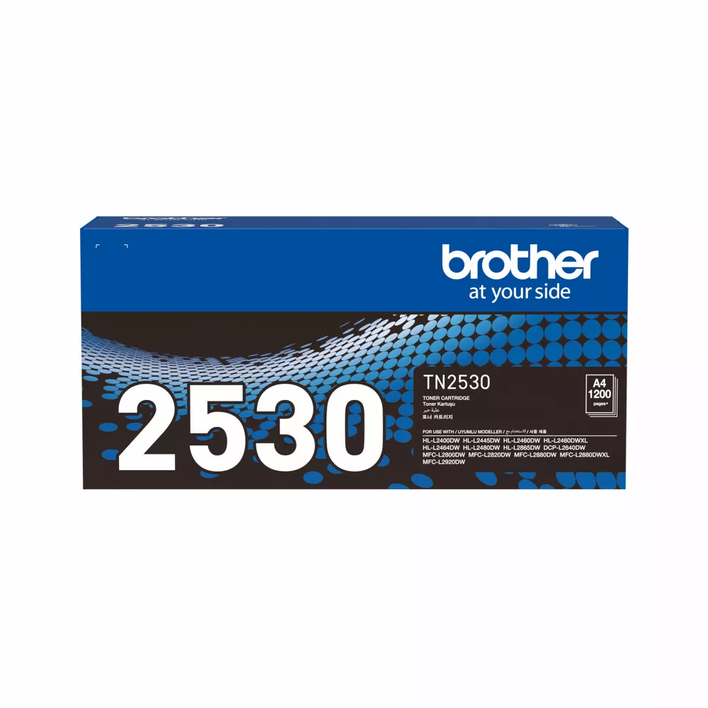 black standard yield toner cartridge tn2530 carton
