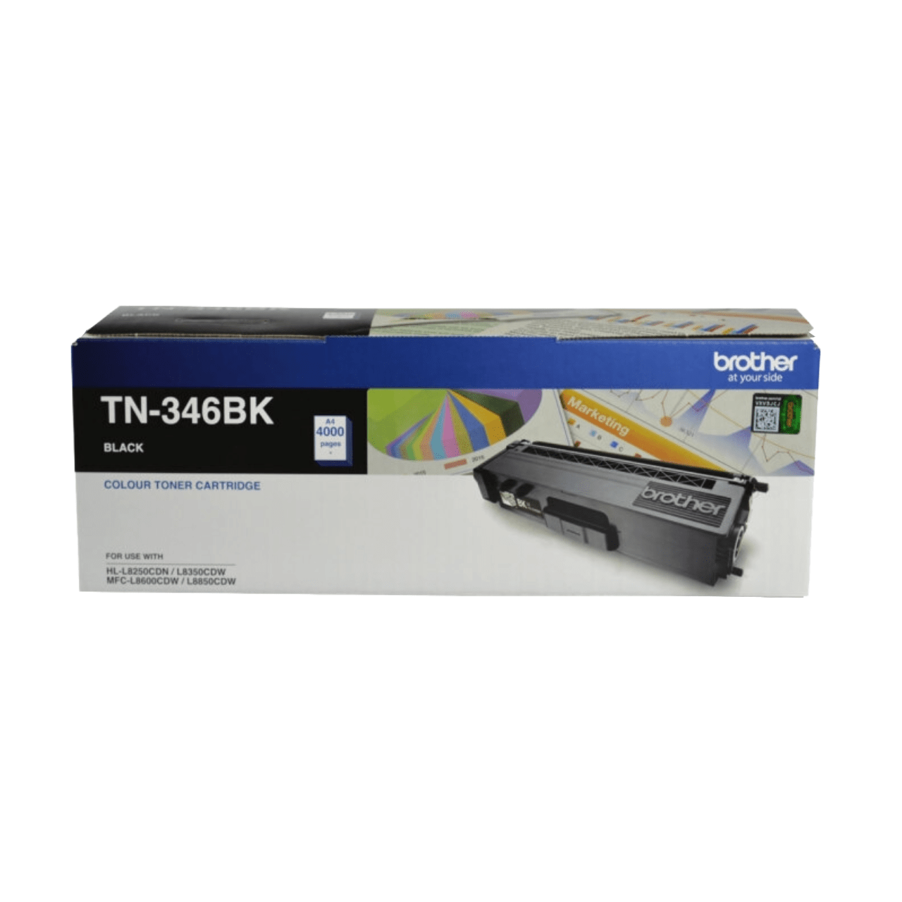 Brother TN346BK Genuine Toner Cartridge 1
