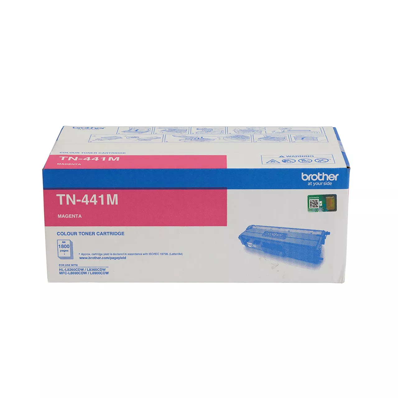magenta standard yield toner cartridge tn441 carton.