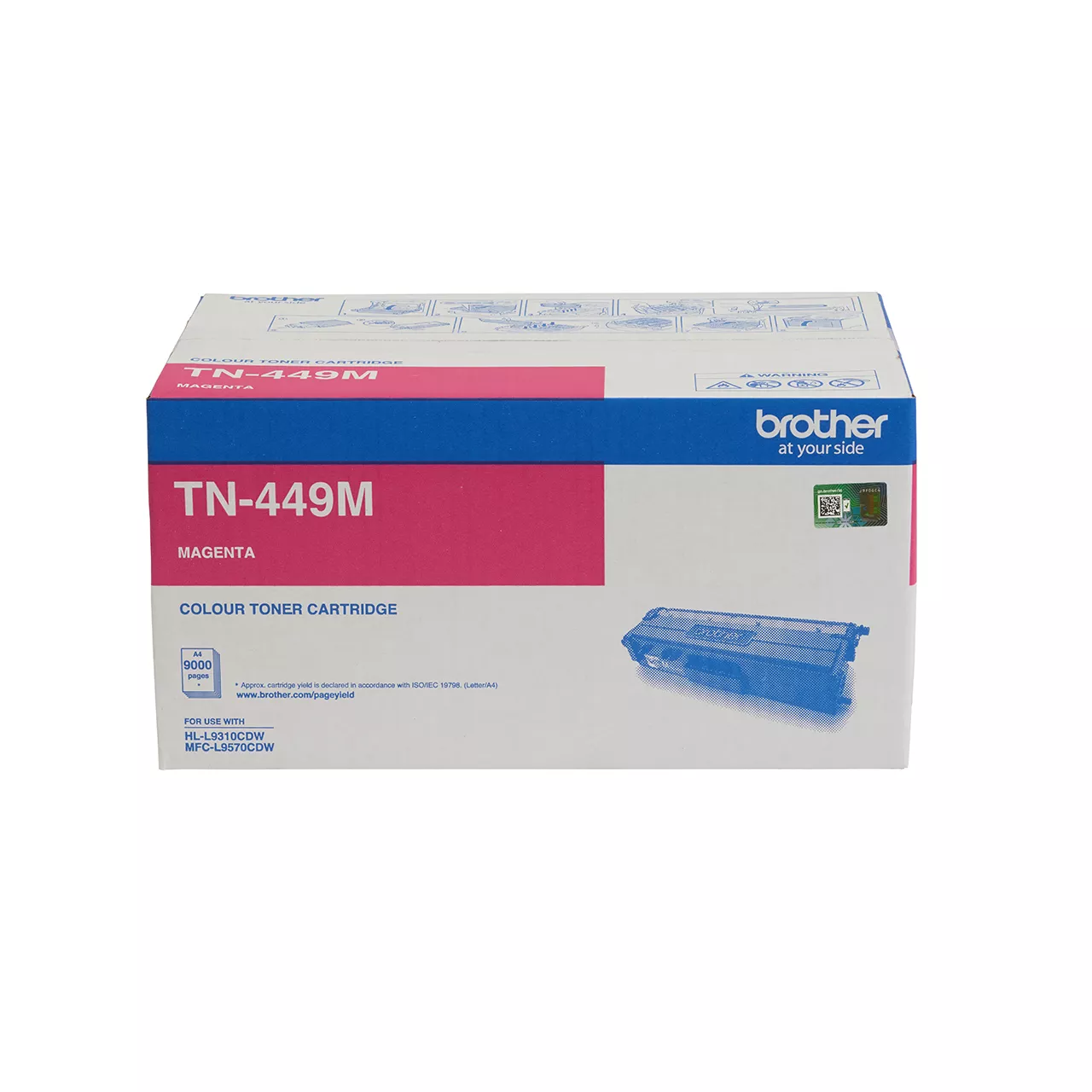 magenta ultra high yield toner cartridge tn449 carton.