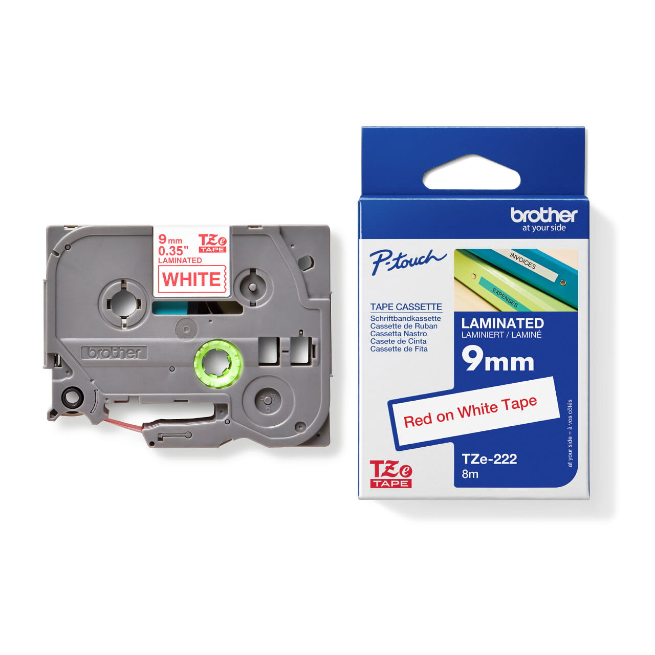 Brother Tze-222 Genuine Label Printer (Label Maker) Tape 2