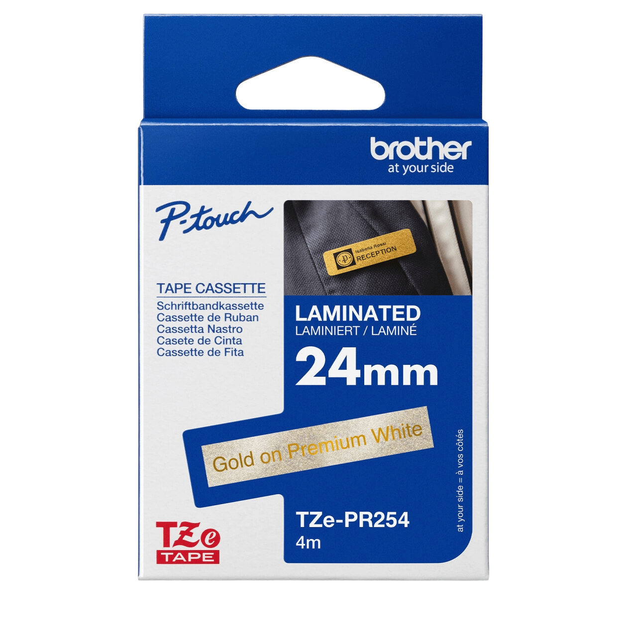 Brother Tze-PR254 Genuine Label Printer (Label Maker) Tape 1