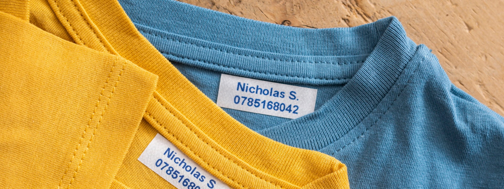 iron on labels on shirts