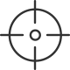 icon representing the centering position for an embroidery design