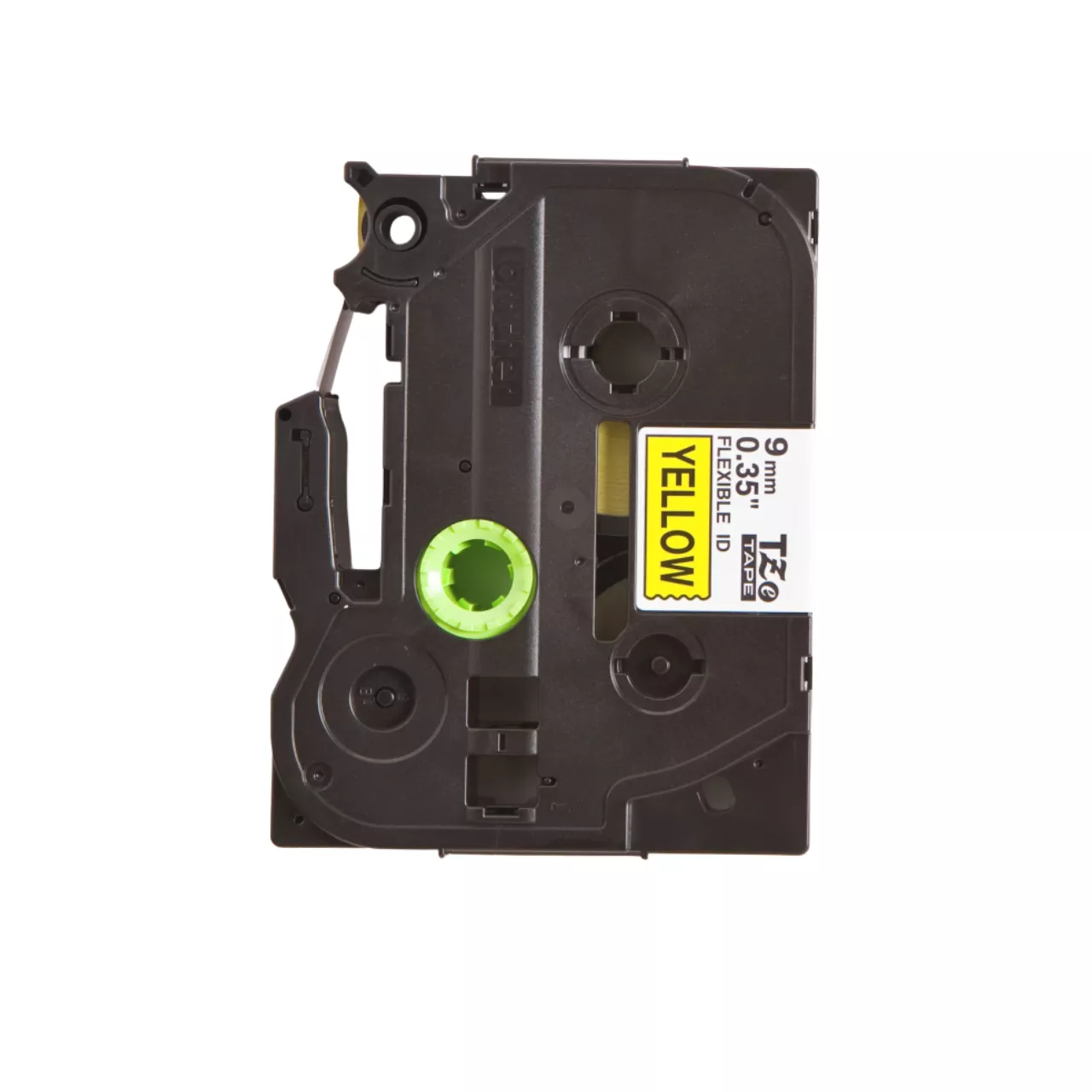 Brother Genuine TZe-FX621 Flexible ID Tape - 9mm Black on Yellow