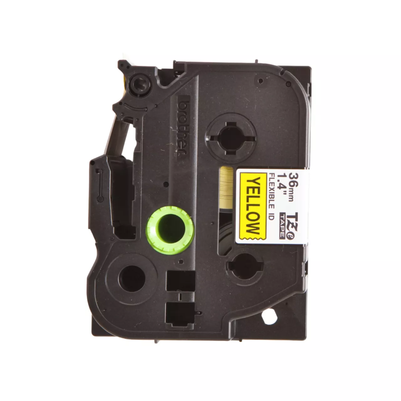 TZe-FX661 Flexible ID Tape 36mm Black on Yellow - Cassette