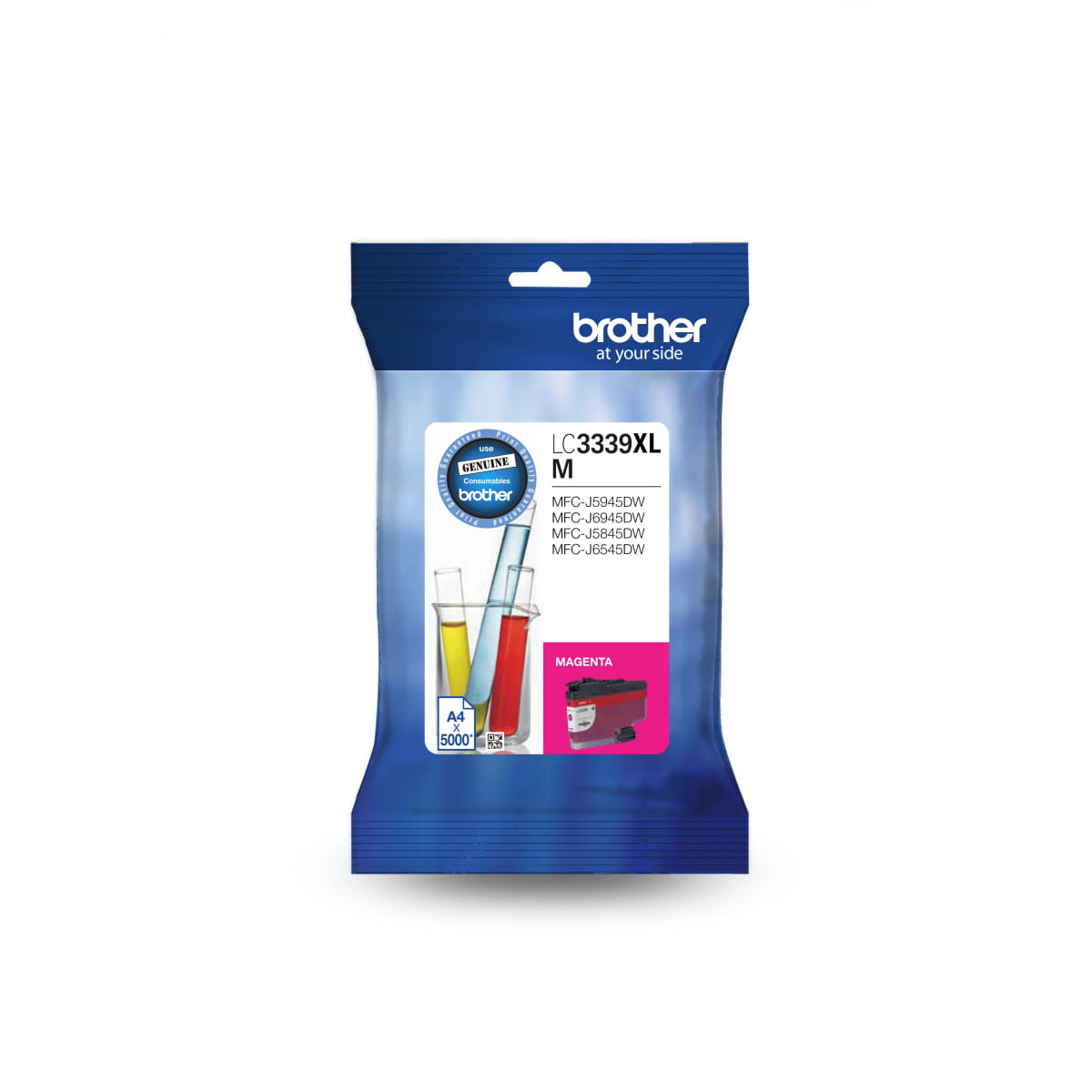 Magenta super high yield ink cartridge LC3339XLM package facing front