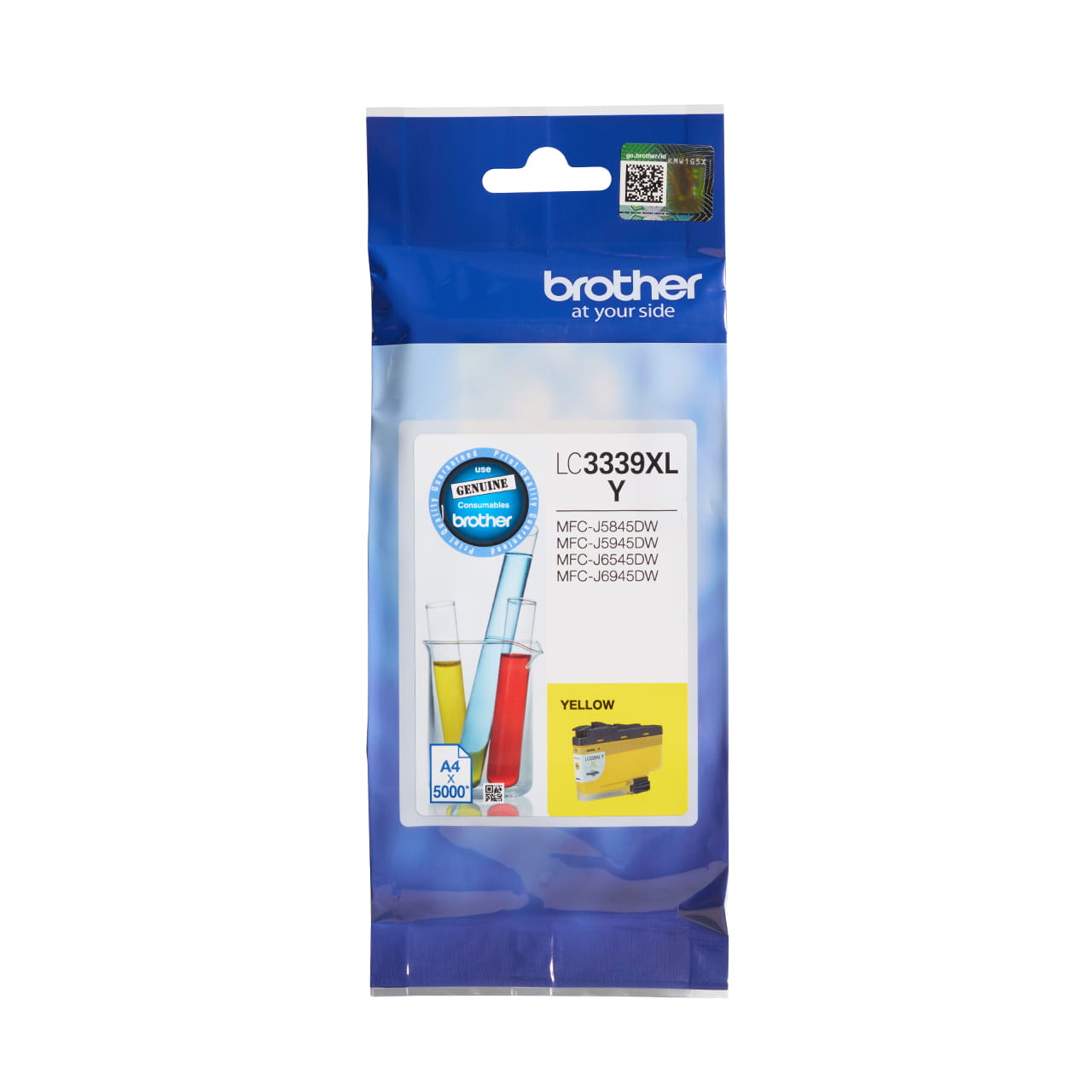 Yellow super high yield ink cartridge LC3339XLY package facing front