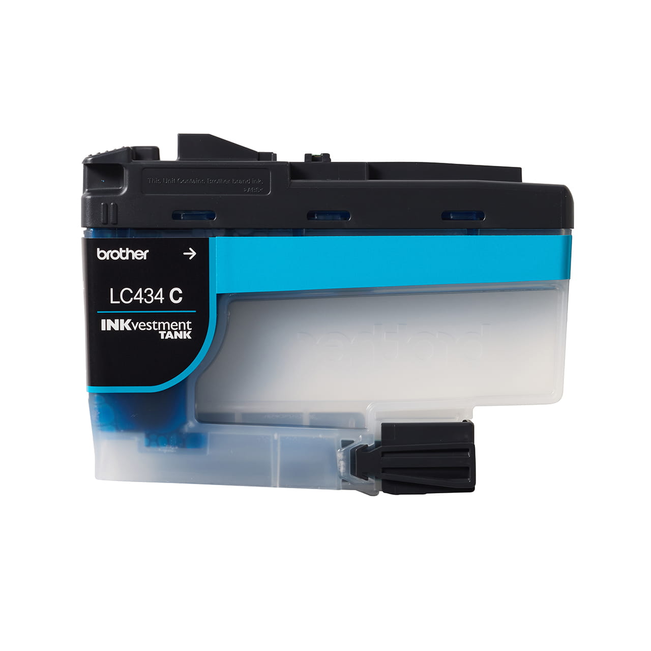 Cyan standard yield ink cartridge LC434C out of package facing front