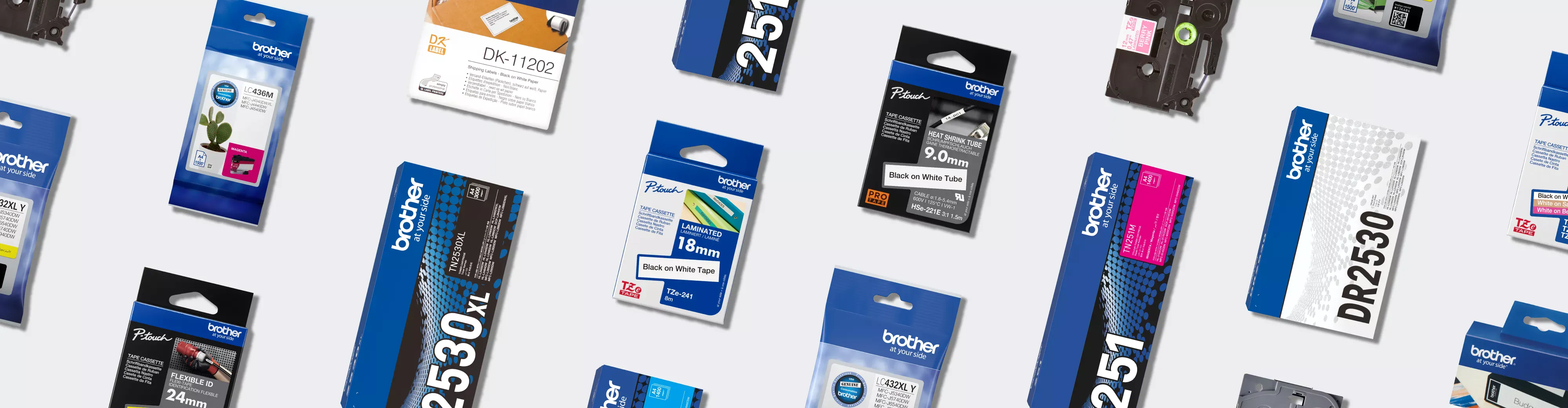 image banner of a variety of brother consumables