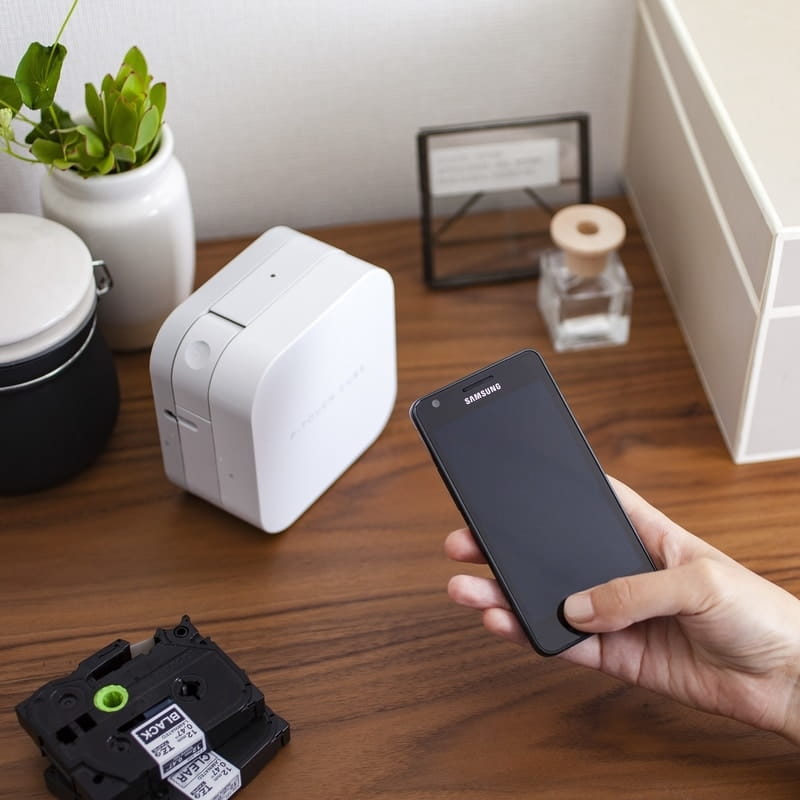 print labels from mobile - label maker p-touch cube pt-p300bt