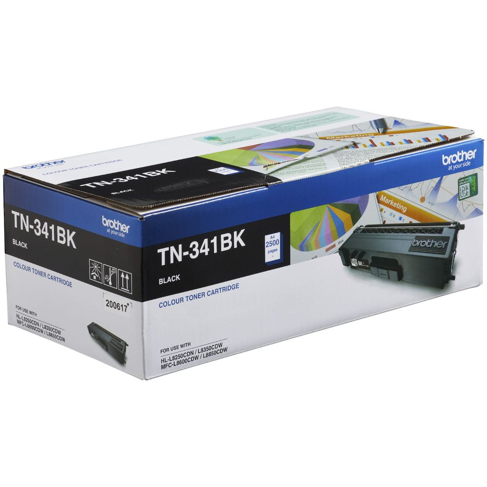 black toner TN341bk carton facing right