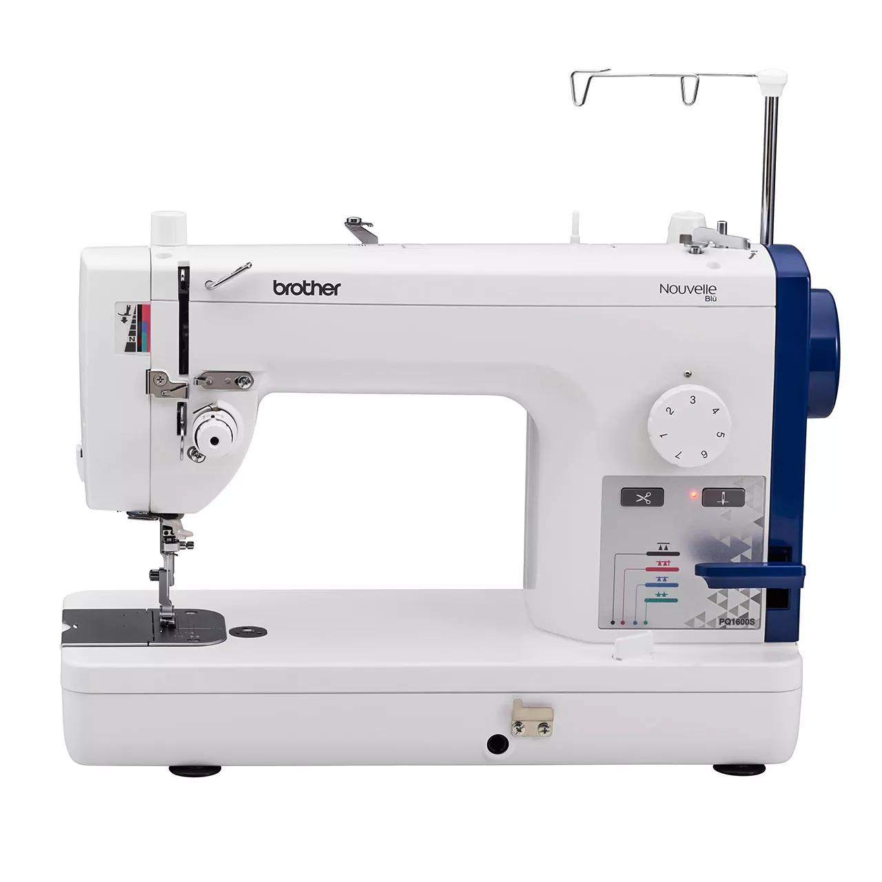 Front view of Brother PQ1600S straight-stitch sewing machine