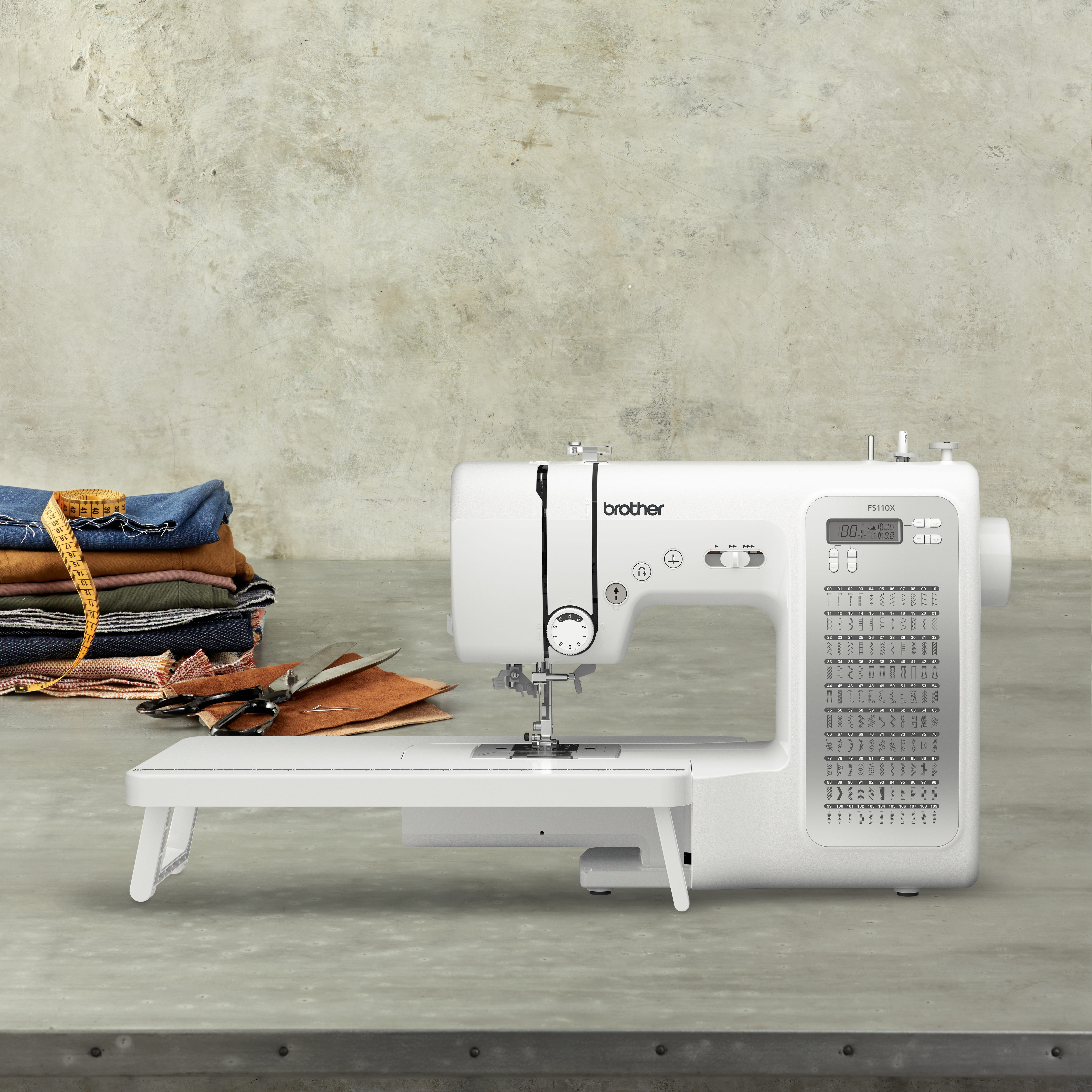 Lifestyle Image of Brother FS110X with wide table 