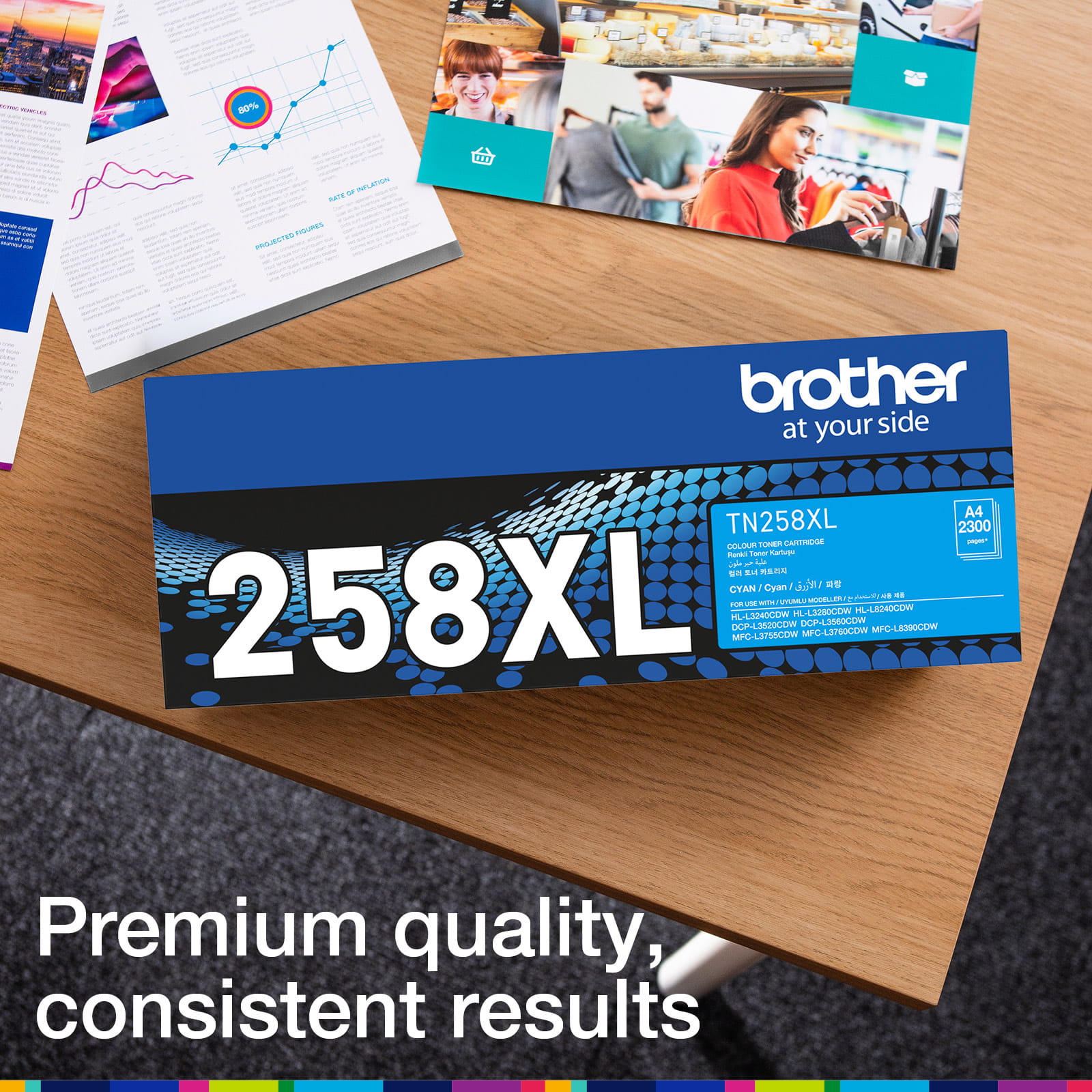 Brother TN258XLC Genuine Toner Cartridge 5