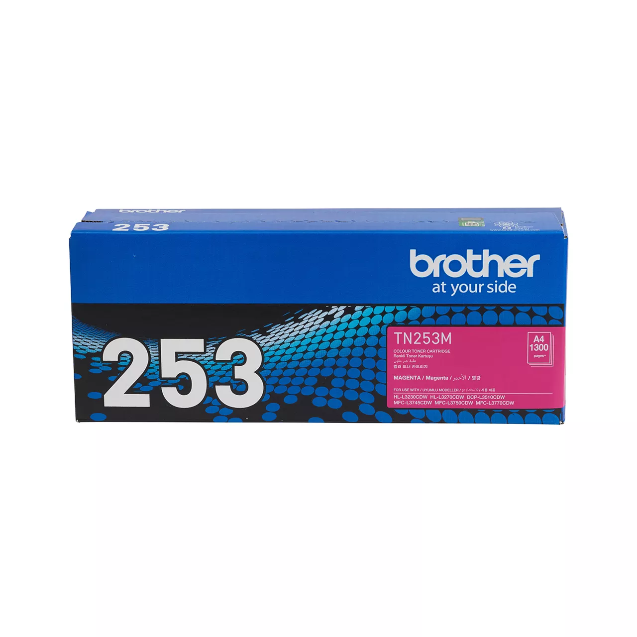 magenta standard yield toner cartridge tn253 carton