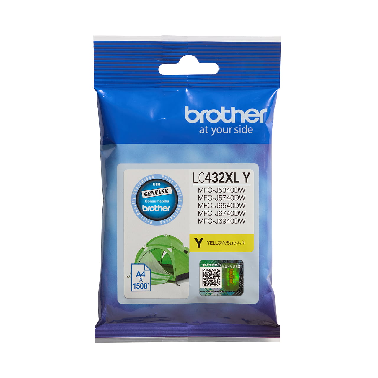 yellow high yield ink cartridge LC432XLY package front