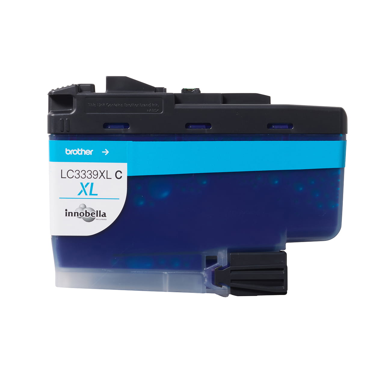 Cyan super high yield ink cartridge LC3339XLC open facing front