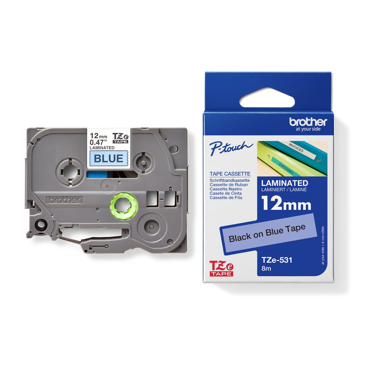 TZe-531 Cassette next to carton