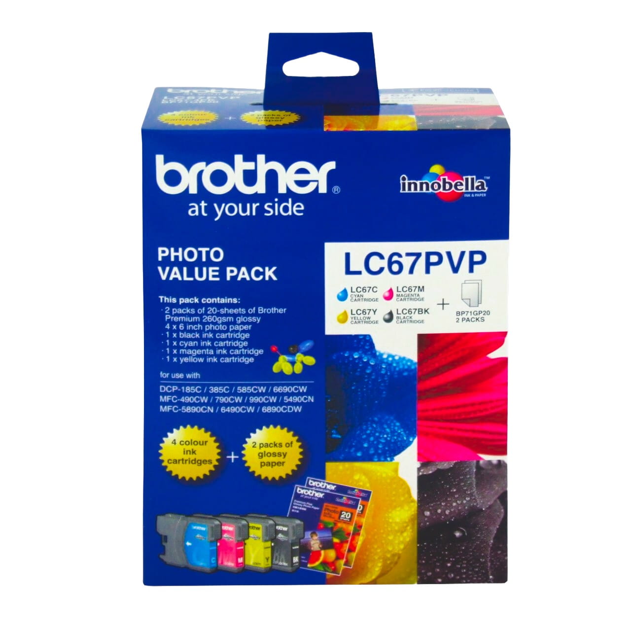 Brother LC67PVP Genuine Ink Cartridge 1