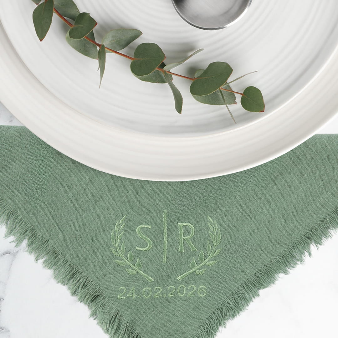 Image of machine embroidered napkins