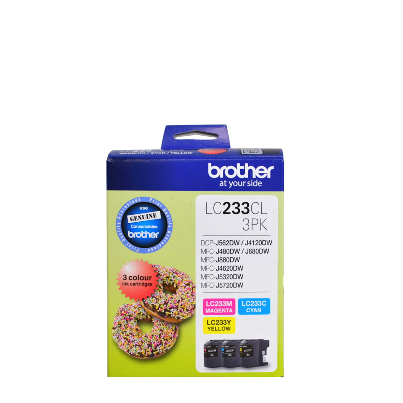 Brother LC233CL-3PK Genuine Ink Cartridge 1