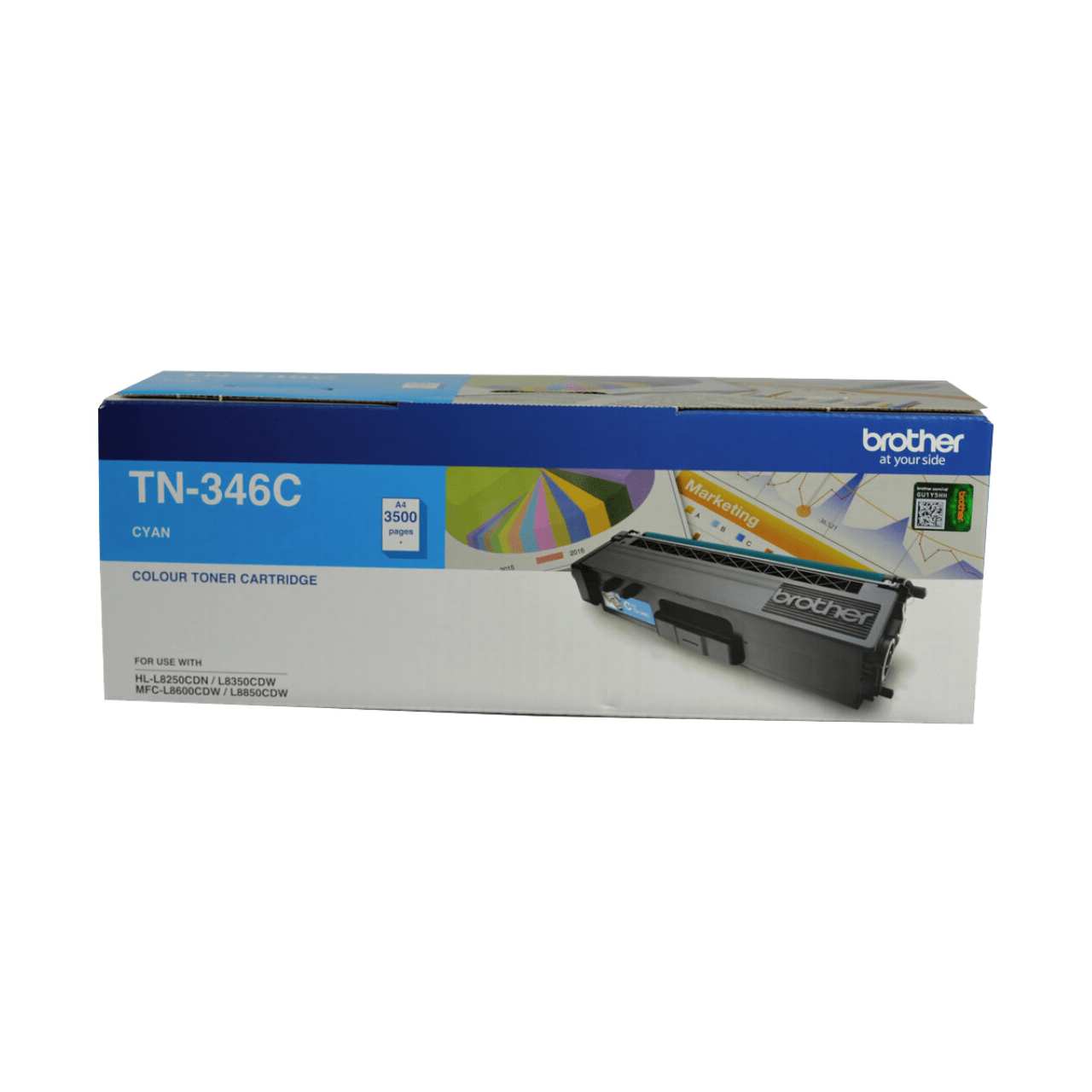 Brother TN346C Genuine Toner Cartridge 1