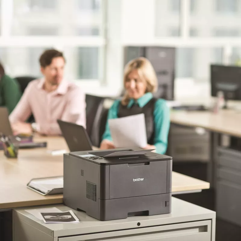 mono laser printer hl-l5100dn on desk