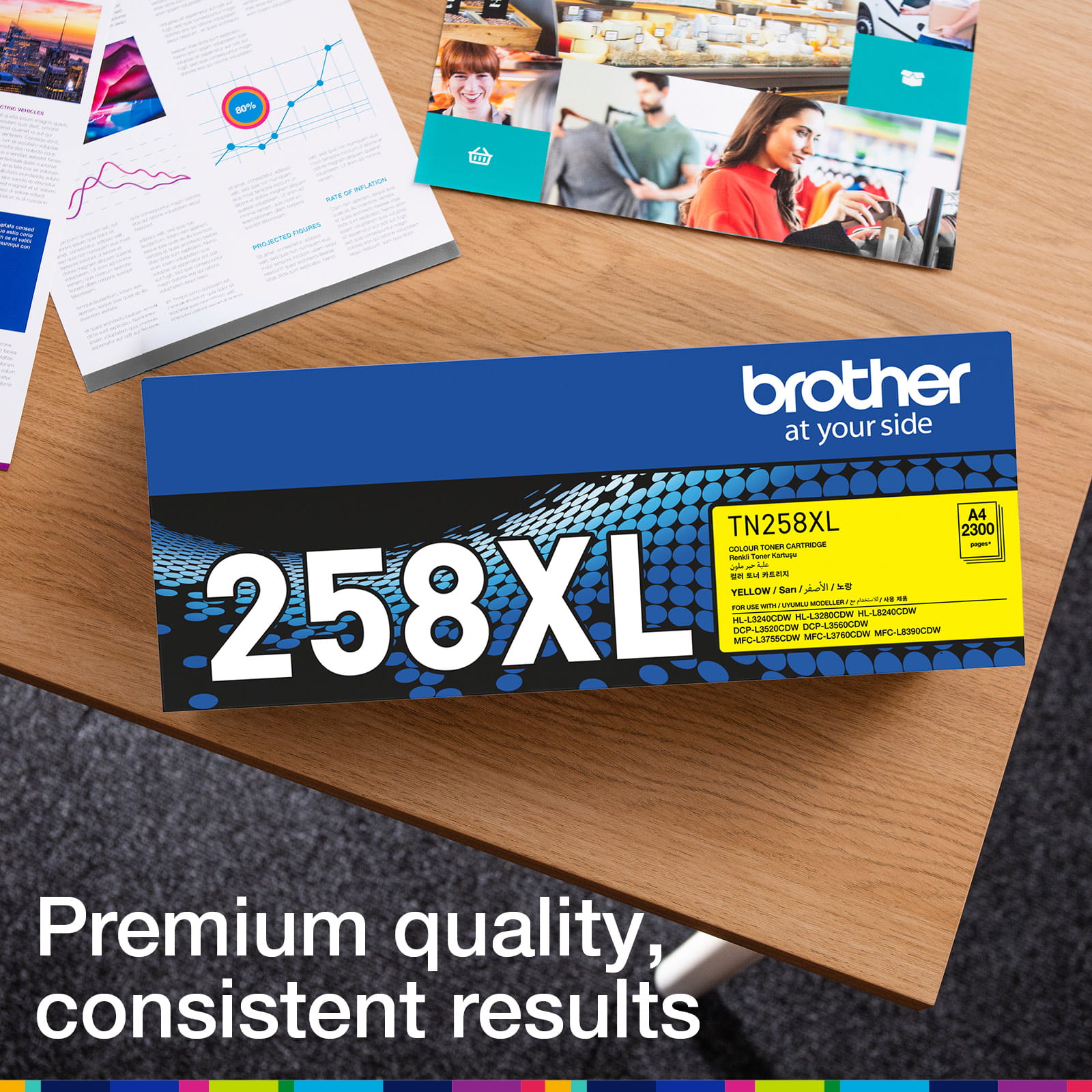 Brother TN258XLY Genuine Toner Cartridge 5