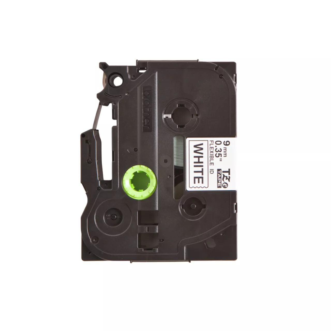 Brother Genuine TZe-FX Flexible-ID labelling tape - Black on White 9mm