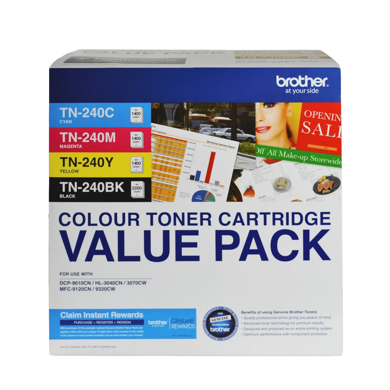 Brother TN240CL-4PK Genuine Toner Cartridge 1